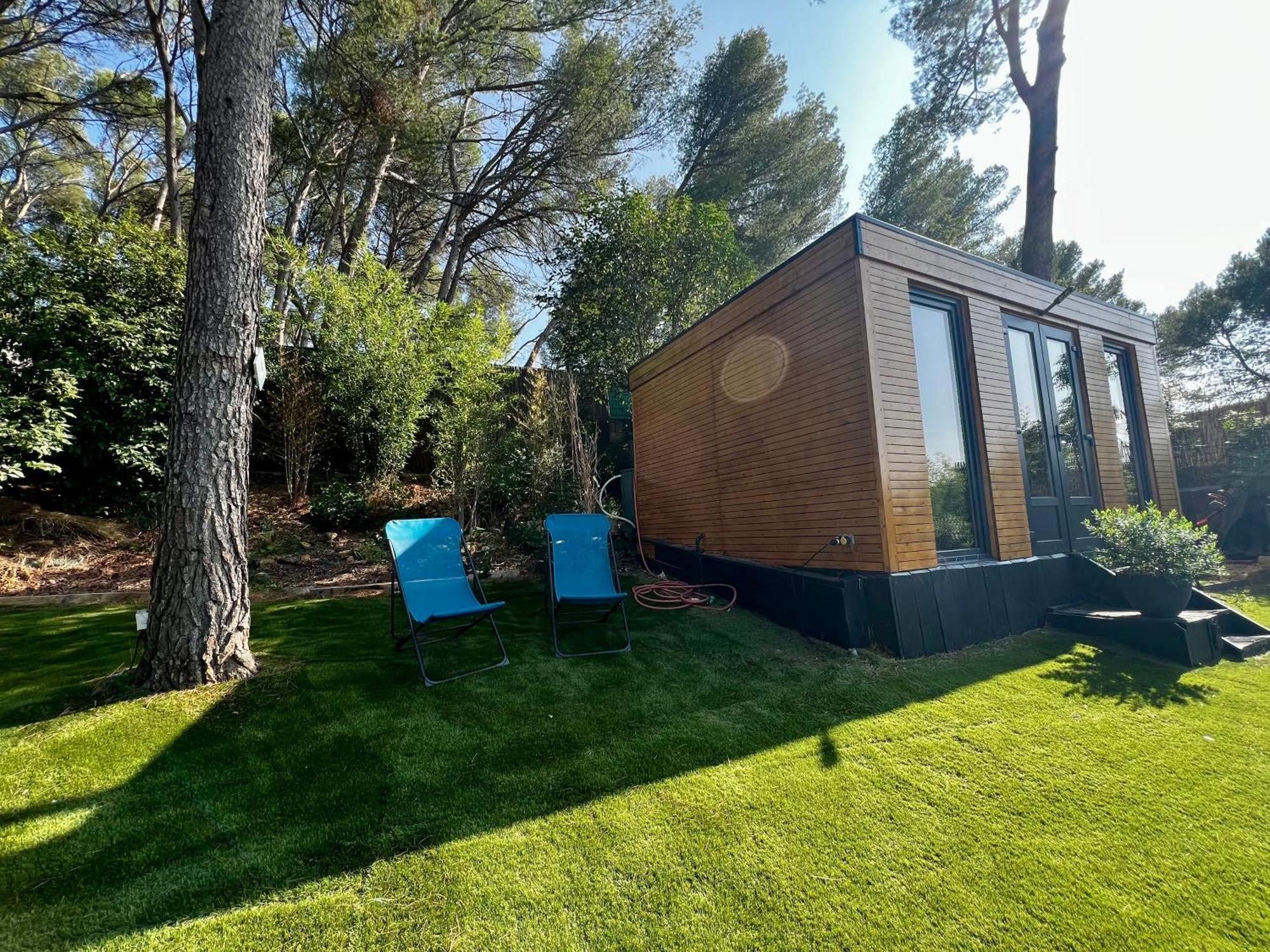 Charmant Studio Lodge Climatise Avec Jardin Et Vue Sur Le Pic Saint Loup Jacou Exteriér fotografie